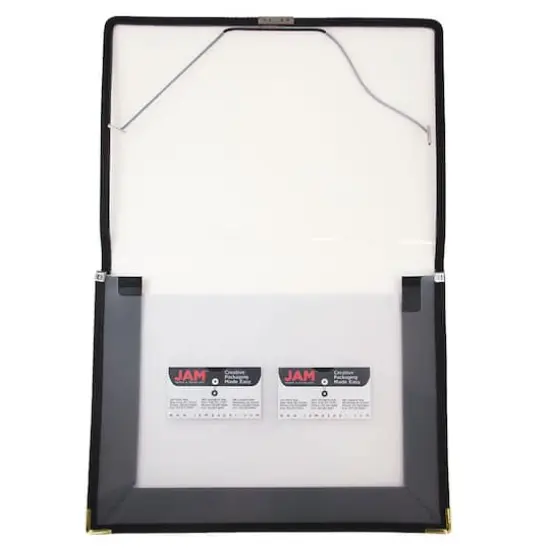JAM Paper Clear 13" x 9.75" Expandable Elastic Closure Plastic Portfolio {3}