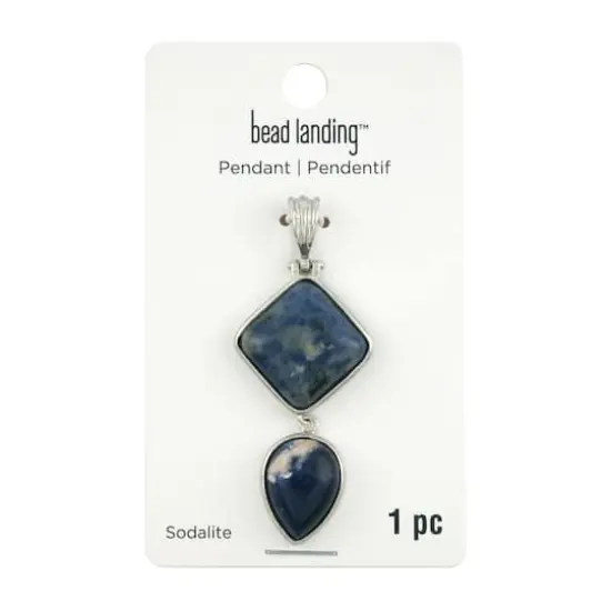 Sodalite Rhombus & Teardrop Pendant by Bead Landing&trade; {4}