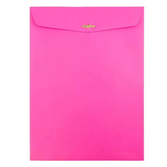 JAM Paper 9" x 12" Clasp Closure Colored Envelopes, 25ct. Ultra Hot Pink {4}