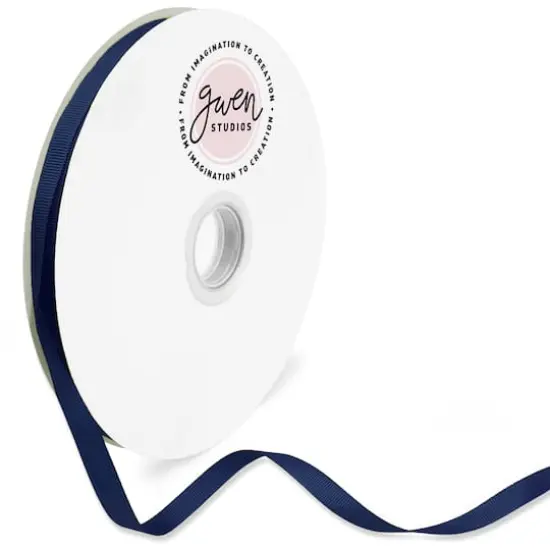 Gwen Studios Solid Grosgrain Ribbon Navy Blue {1}