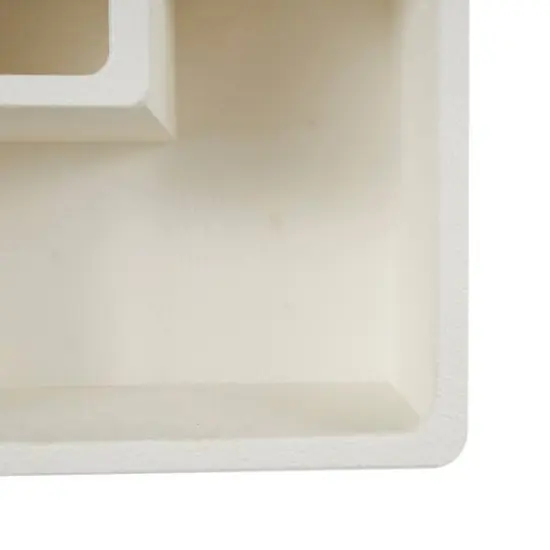 24" Cream Rectangle Wall Shelf {6}