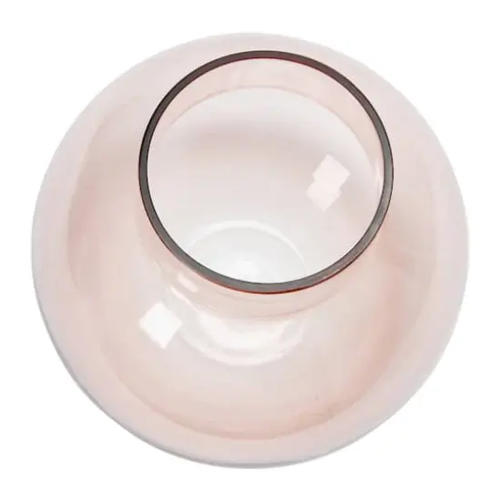 Hello Honey&reg; 10" Rose Color Glass Vase {3}