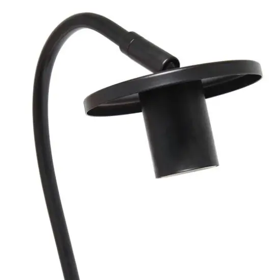 Lalia Home 20" Arched Metal Cage Table Lamp Black {7}