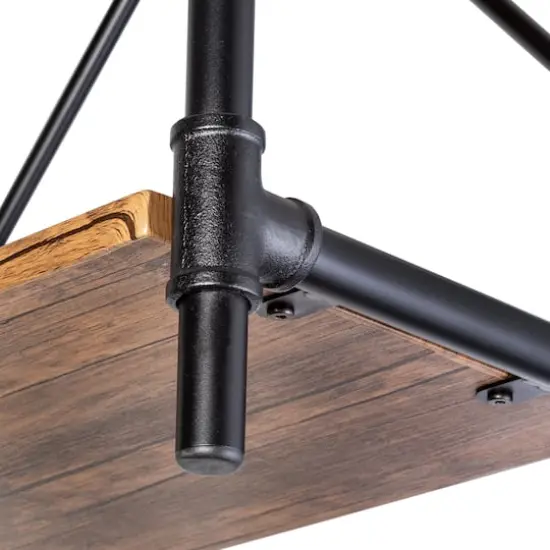 Honey Can Do 3-Tier Industrial Black Bookshelf {10}