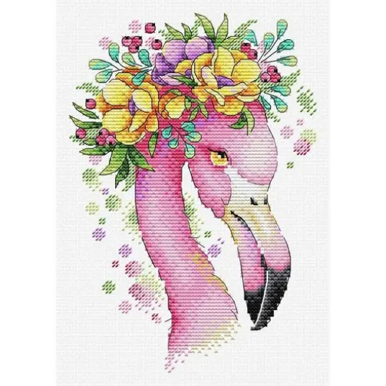 MP Studia Summer Flamingo Cross Stitch Kit {5}