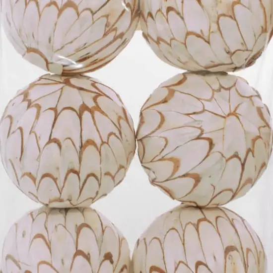 4" Natural Dried Floral Sola Ball Vase Filler Set {4}