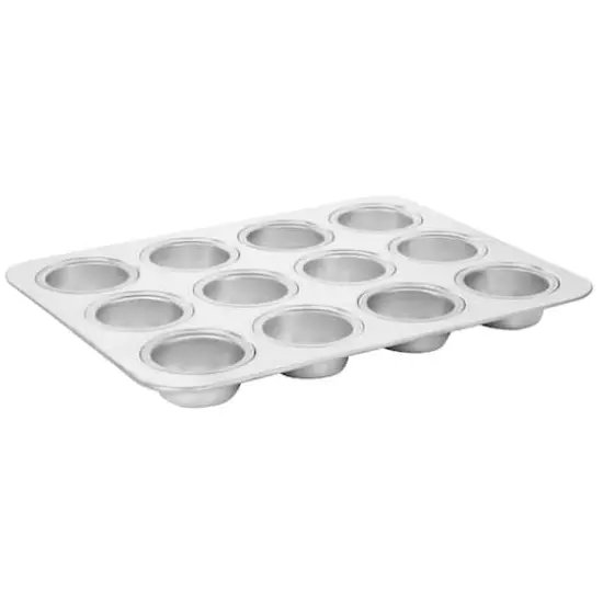 Oster Baker's Glee Silver 12 Cup Aluminum Muffin Pan {1}