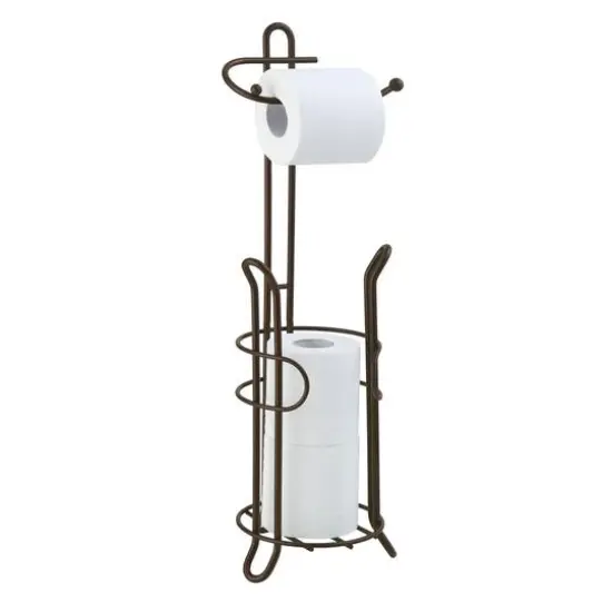 SunnyPoint 23.5" Bronze Bathroom Toilet Tissue Paper Roll Storage Holder Stand {3}