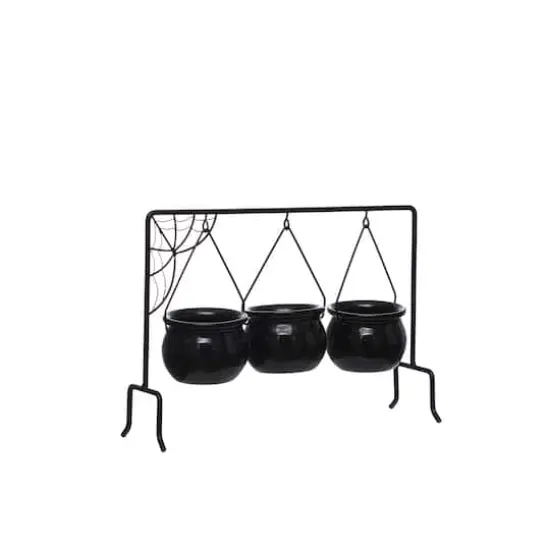 Black Ceramic Cauldrons with Stand by Celebrate It™ {3}