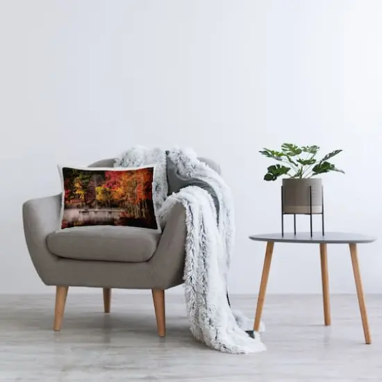 Stupell Industries Autumn Dock Landscape Decorative Printed Throw Pillow {3}