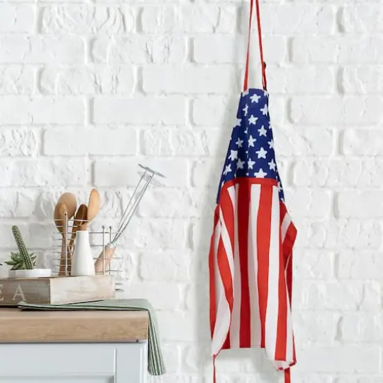 31.5" Adjustable Stars & Stripes Americana Cooking Apron {3}