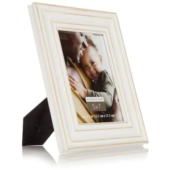 Expressions&trade; 5" x 7" White with Distressed Edges Frame by Studio D&eacute;cor&reg; {7}