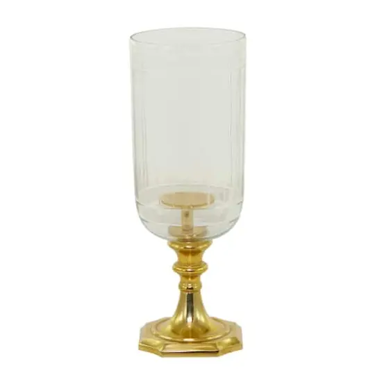 20" Gold Glam Hurricane Lamp {5}