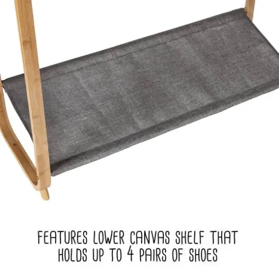 Honey Can Do Bamboo & Canvas Garment Rack {11}