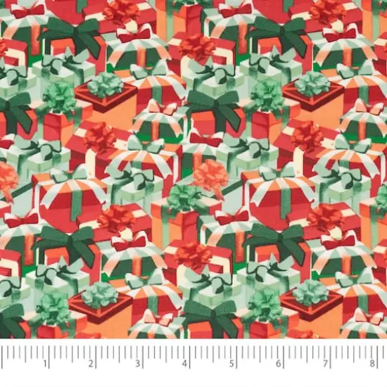 SINGER Christmas Gift Box Cotton Fabric {3}