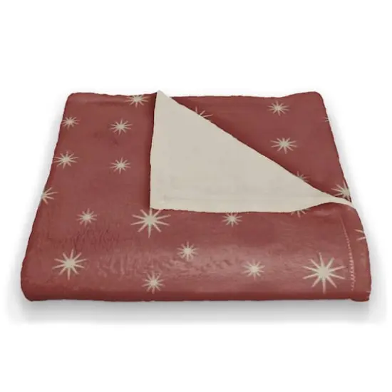 Red Twinkle Coral Fleece Blanket {3}