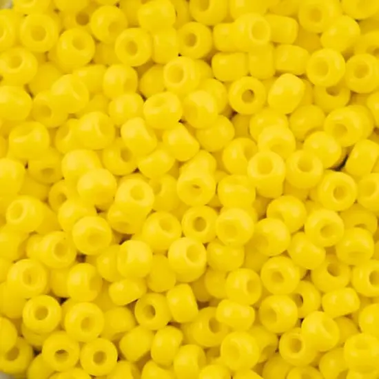 John Bead 8/0 Miyuki Glass Seed Beads, 12g Yellow Opaque {1}