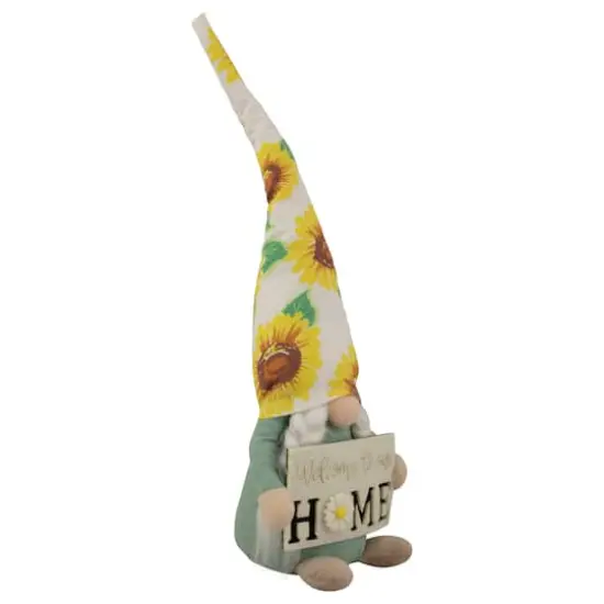 15.5" Welcome to Our Home Spring Gnome with Sunflower Hat {4}