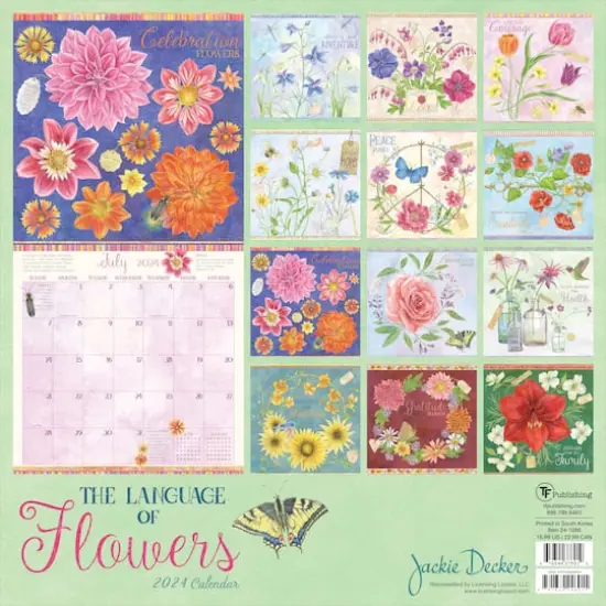 TF Publishing 2024 The Language of Flowers Wall Calendar {3}