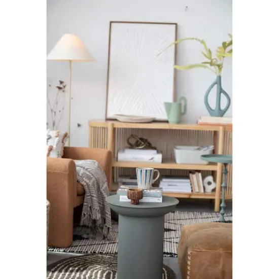 Hello Honey&reg; 19" Modern Textured Metal Side Table Gray {5}