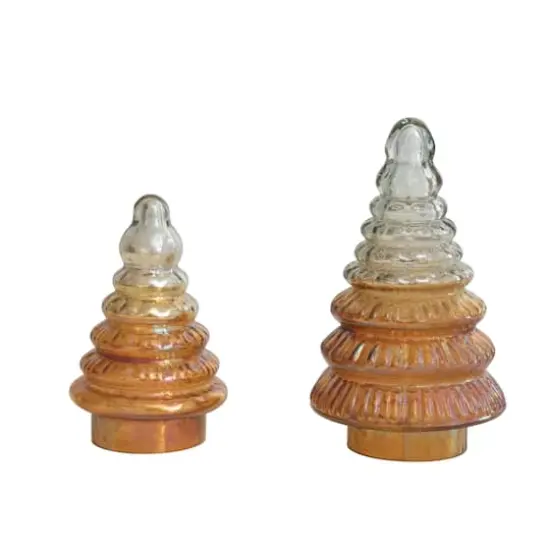 Hello Honey&reg; Amber & Cream Mercury Glass Tree {4}