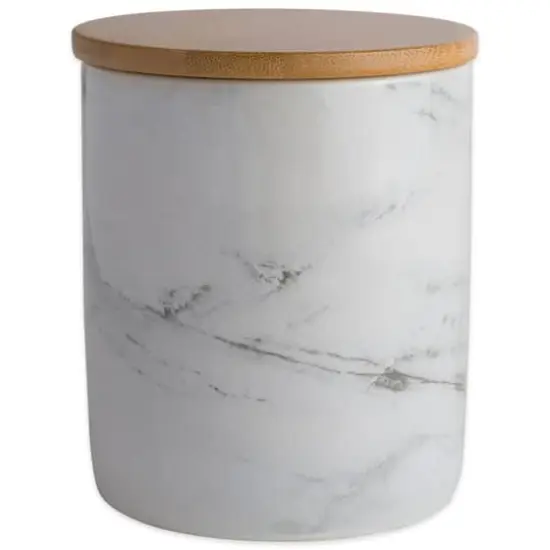 DII&reg; White Marble Ceramic Canister Set {5}