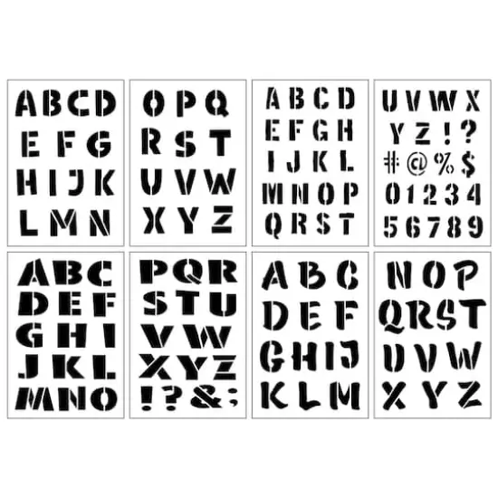 1.5" Comic Book Alphabet Stencils by Craft Smart&reg; {1}
