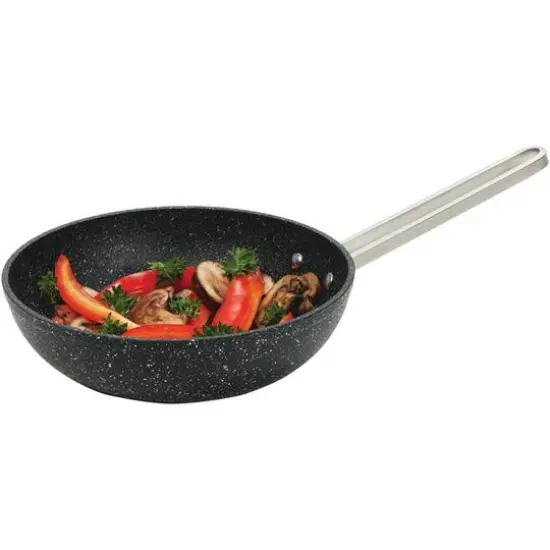 THE ROCK by Starfrit 7.08" Personal Wok Pan With Stainless Steel Wire Handle {6}