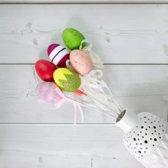 Colorful Speckled & Glittered Easter Egg Picks, 6ct. {3}