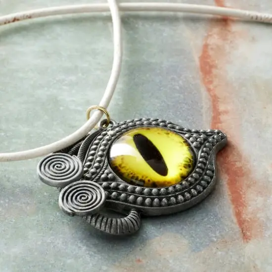 Found Objects Yellow Eye Pendant by Bead Landing&trade; {3}