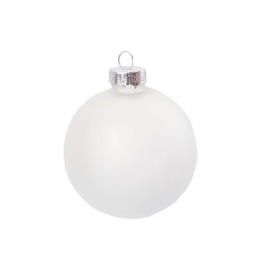 Whitehurst 12ct. 2.75" Frost Glass Ball Ornaments {1}