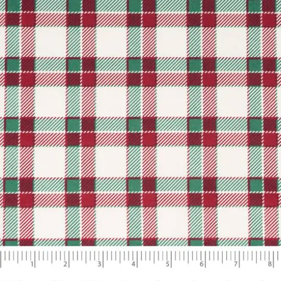 SINGER Christmas Holiday Plaid Cotton Fabric Fat Quarter Bundle {6}