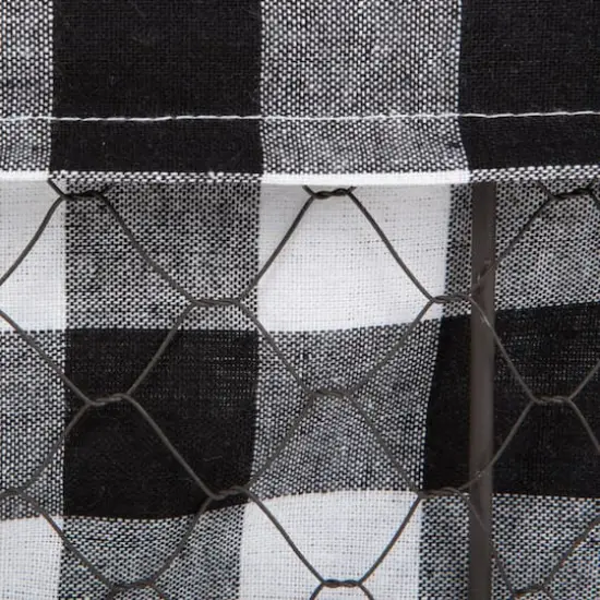 DII&reg; Black & White Checkered Chicken Wire Basket Set {9}