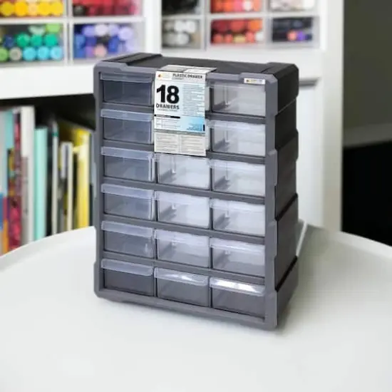 Quantum Storage Systems&reg; Black & Gray 18-Drawer Cabinet {1}