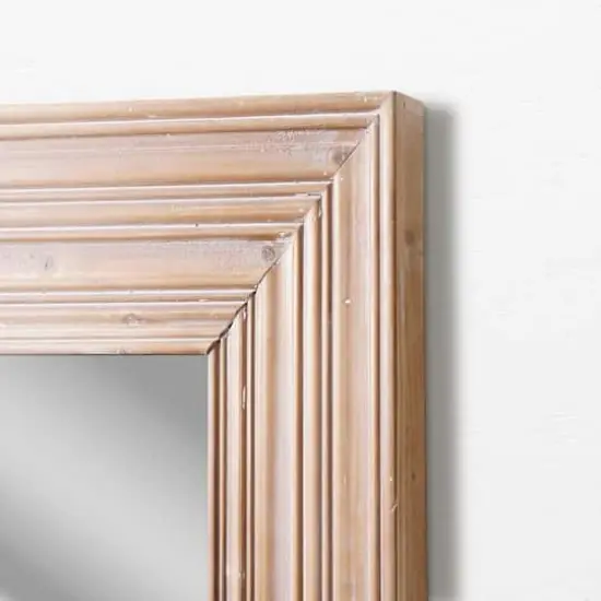 Natural Whitewash Wood Farmhouse Wall Accent Mirror - 30" x 40" {5}