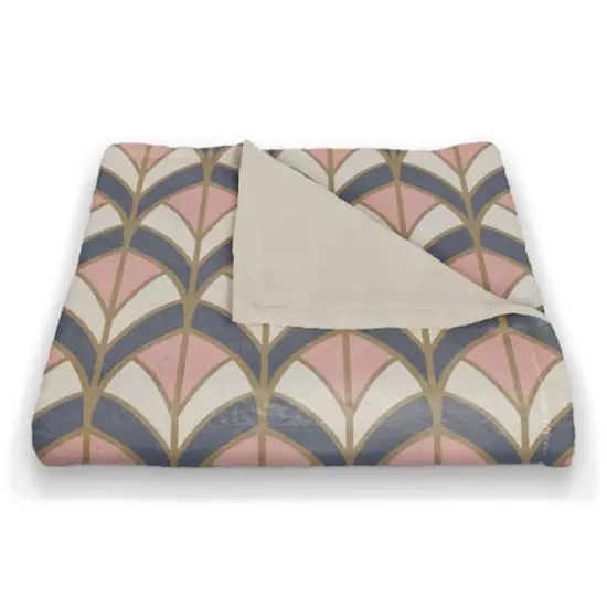 Art Deco Color50" x 60" Coral Fleece Blanket {3}