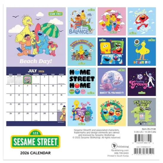 2026 Sesame Street Mini Calendar {6}