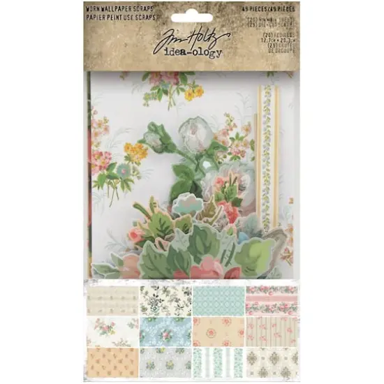 Idea-Ology Worn Wallpaper Scraps 49/Pkg- {1}