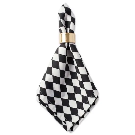 Black And Cream Harlequin Print Napkin, 6ct. {4}