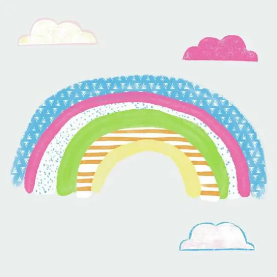 RoomMates Pattern Rainbow Peel & Stick Giant Wall Decals {1}