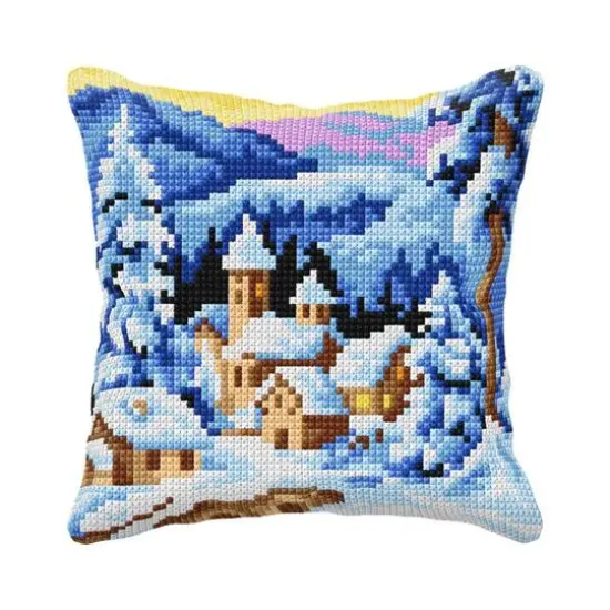 Orchidea Cushion Cross Stitch KitWinter Village {1}