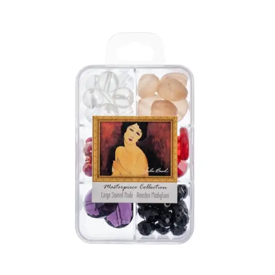 John Bead Masterpiece Collection Glass Bead Box Mix Large Seated Nude/Amedeo Modigliani {1}
