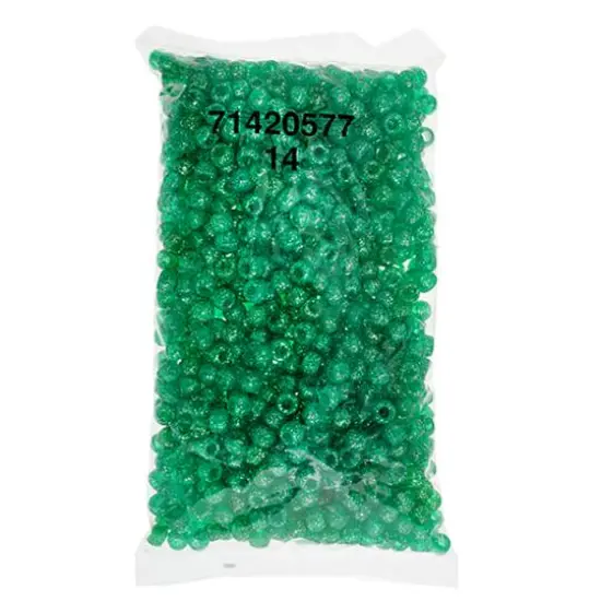 John Bead 9mm Sparkle Pony Beads, 1,000ct. Emerald {5}
