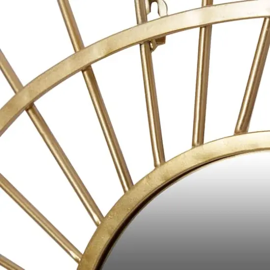 CosmoLiving by Cosmopolitan Gold Metal Contemporary Wall Mirror, 34" x 22" x 1" {4}