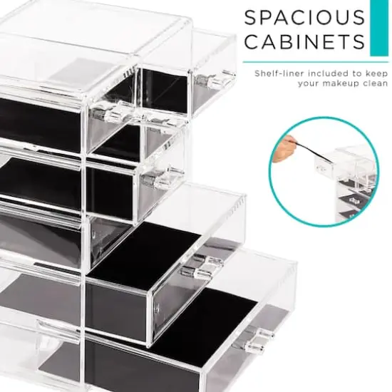 Sorbus Makeup & Jewelry Storage Case with 3 Large & 4 Small Drawers Clear {4}