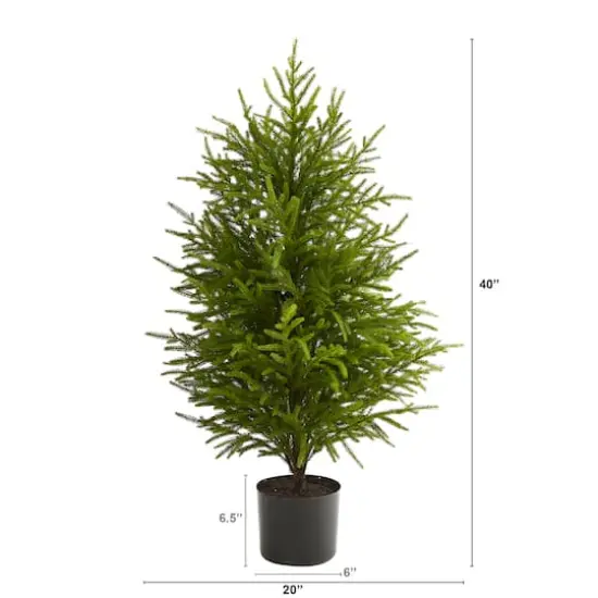3.5ft. Unlit Norfolk Island Pine Natural Look Artificial Christmas Tree {3}