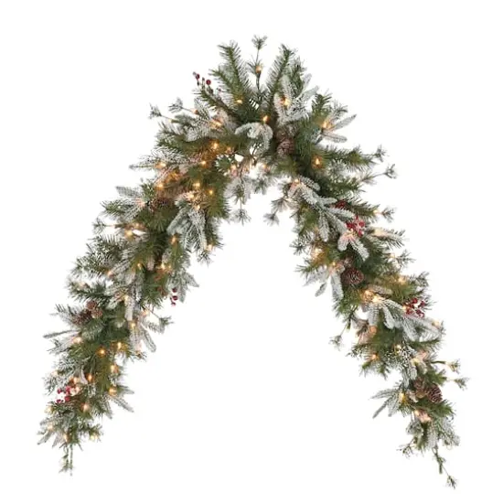 6ft. Pre-Lit Decorated Artificial Christmas Swag, Clear Incandescent Lights {1}