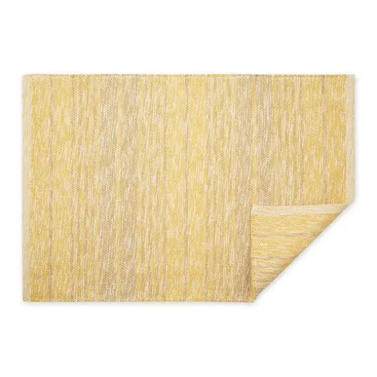 DII&reg; Variegated Stripe Handwoven Recycled Yarn Rug, 2ft. x 3ft. Honey Gold {4}