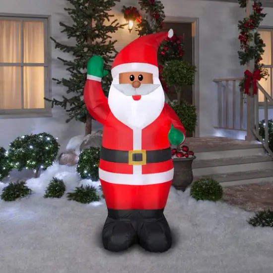 6.5ft. Airblown&reg; Inflatable Christmas Waving Santa {3}
