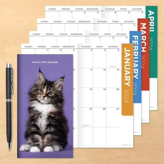 2024-2025 Kitten Monthly Pocket Planner {5}